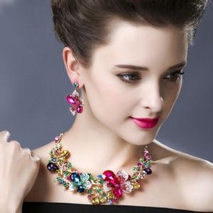 NS14 | Multi Color Evening Jewelry Wedding Set